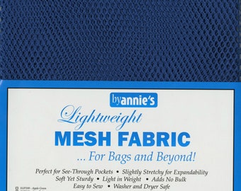 Mesh fabric Light LiteWeight--18 inch x 54 inch Pocket Mesh Blastoff Blue Medium Blue Navy