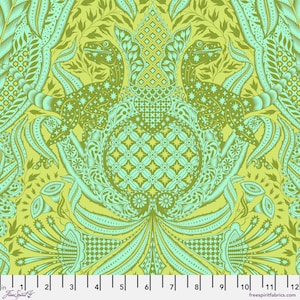 Gift Rapt Lime - ROAR! - Tula Pink - Freespirit Fabrics - 100% Quilters Cotton - SHIPPING NOW