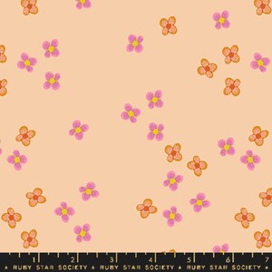 Blossom Crème Brûlée - Favoritblommor - Melody Miller - Ruby Star Society-tyg - Moda 100 % Quiltersbomull