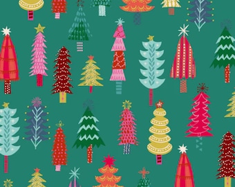 Weihnachtsbäume - Candy Cane Weihnachten - Helen Black - Dashwood Studio - Quilters Cotton