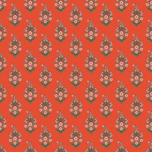 Paisley Red METALLIC - Vintage Garden - Anna Bond Rifle Paper Co - Cotton + Steel - 100% Quilters Cotton