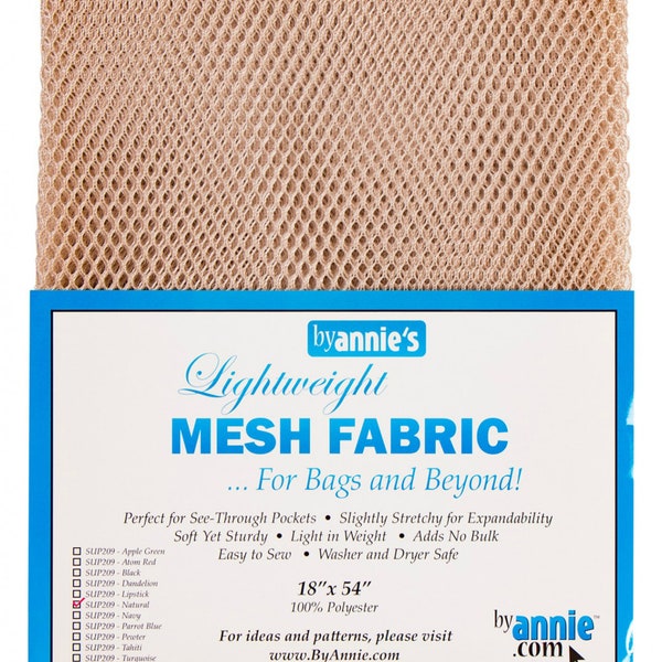 Mesh fabric Light LiteWeight--18 inch x 54 inch Pocket Mesh Natural Beige Taupe Sand