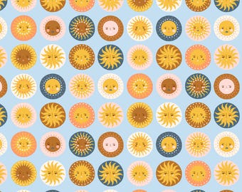 Glow Up Chilltime - Duchess Plum - A Sunshine Story - Katoen + Staal - Quilters Cotton DP101-CH2
