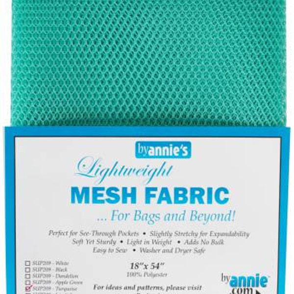 Mesh fabric Light Lite Weight--18 inch x 54 inch Pocket Mesh Turquoise Teal