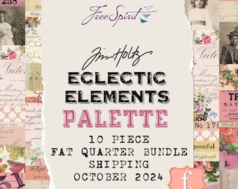 Tim Holtz Palette ROZE Fat Quarter-bundel 10 st - FreeSpirit-stof - PALETTEPINKFQ - verzonden oktober 2024 - 100% quilterskatoen