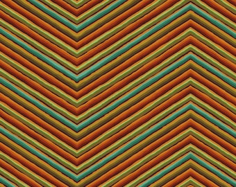 Chevron Stripe Ochre - 85 e favoloso - Kaffe Fassett - Freespirit Fabrics 100% cotone per quilter