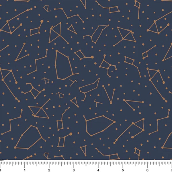 Ciel nocturne clair - Quartz du Nord - Encre Anjana Simpson - Phoebe Fabrics - 100 % coton courtepointe