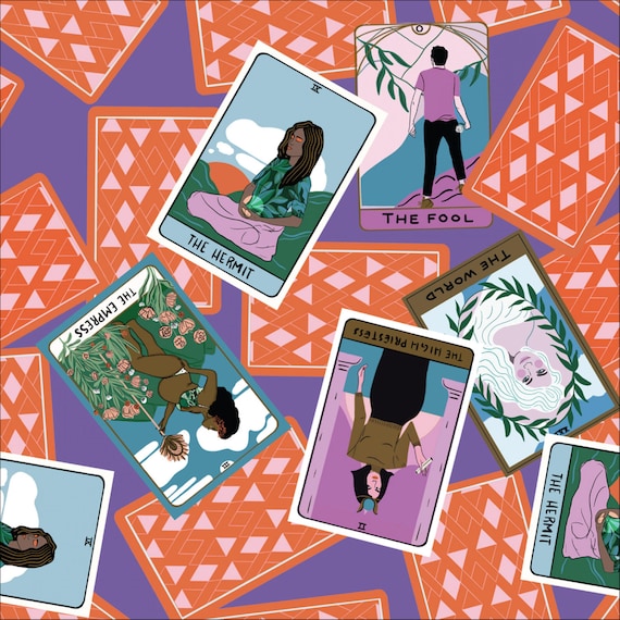 Tarot Cards - Secret Of The Oracle - Tara Reed - Cloud 9 Fabrics - Poplin Tarot Cards - Secret Of The Oracle - Tara Reed - Cloud 9 Fabrics - Poplin
