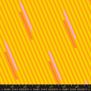 Puede incluir: Patrón geométrico abstracto con rayas diagonales en amarillo, rosa y naranja. El patrón se repite en toda la imagen.