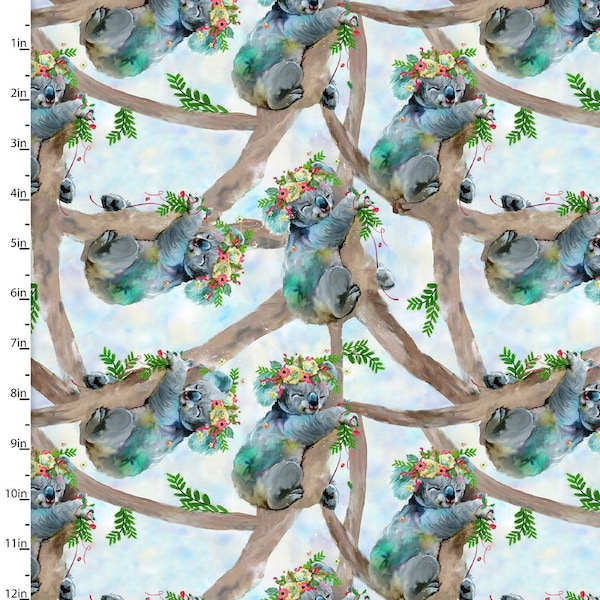 Koala Bears - Party Animals - 3 Wishes Fabric 100% Quilters Cotton