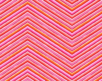 Chevron Stripe Pink - 85 and Fabulous - Kaffe Fassett - Freespirit Fabrics 100% Quilters Cotton