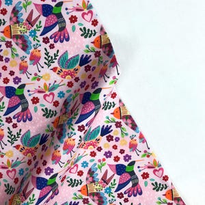 Pássaros Rosa - Viva México - Deborah Curiel - Tecido Paintbrush Studio 100% Algodão Quilters