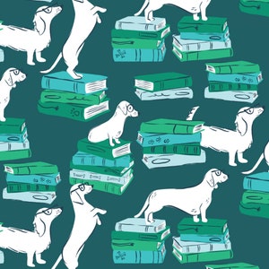 Library Hounds - Teacher's Pet - Krissy Mast - Cloud 9 Fabrics - Poplin Library Hounds - Teacher's Pet - Krissy Mast - Cloud 9 Fabrics - Poplin