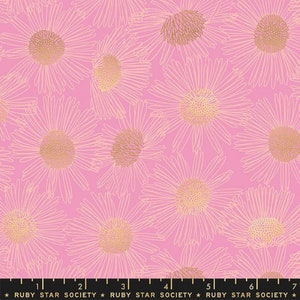 Daisy Daisy METALLIC Gold- Reverie - Melody Miller - Ruby Star Society Fabric - Moda 100% Quilters Cotton