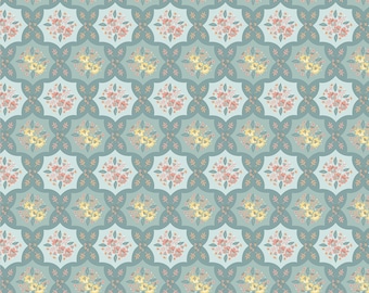Quilty Patches Lite Teal - Wildwood Dwellings - Sheri McCully - Poppie Baumwolle - Stoff 100% Quilters Cotton WW25107