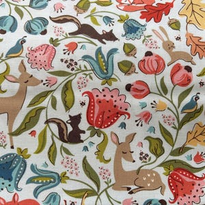 Deer Meadow Cream - Wildwood Dwellings - Sheri McCully - Poppie Cotton - Fabric 100% Quilters Cotton WW25100