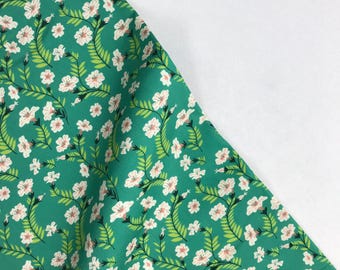 Petunior Poplin - Amour Vert - Monaluna ORGANISK Tyg - 100% Ekologisk Bomullspoplin