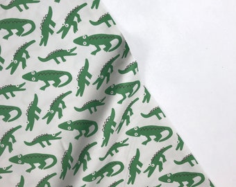 Alligator Green - Animal Kingdom -  Jessica Nielsen - Paintbrush Studio Fabric 100% Quilters Cotton -  120-2021543