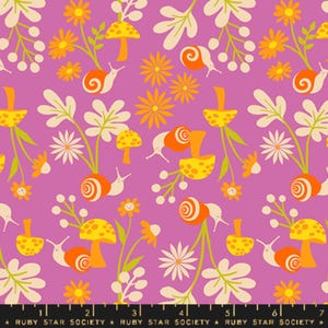 Snail Garden Heliotrope - Animal Animal - Ruby Star Society and Moda Fabrics 100% Quilters Cotton RS5163-15