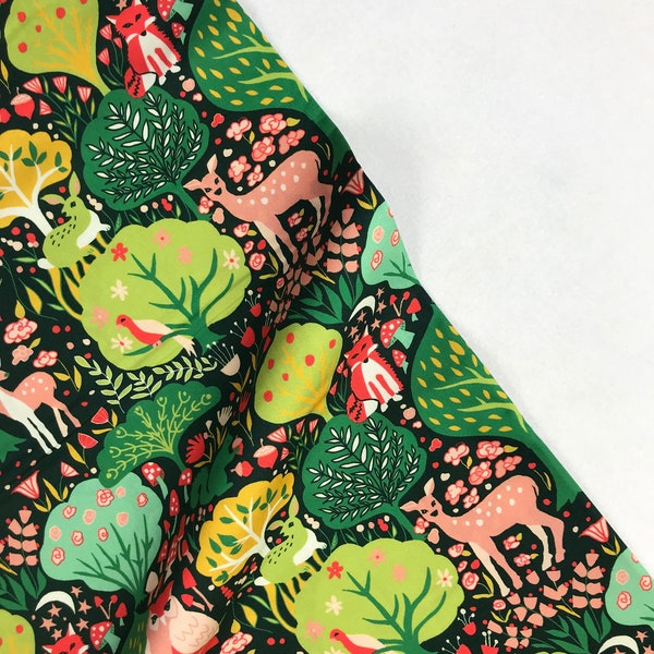 Twilit Forest Vert - Amour Vert -  Monaluna ORGANIC Fabric -  100% Organic Cotton Poplin