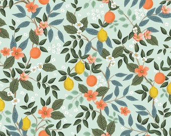 Citrus Grove Mint - Bramble - Anna Bond Rifle Paper Co - Cotton + Steel - 100% Quilters Cotton