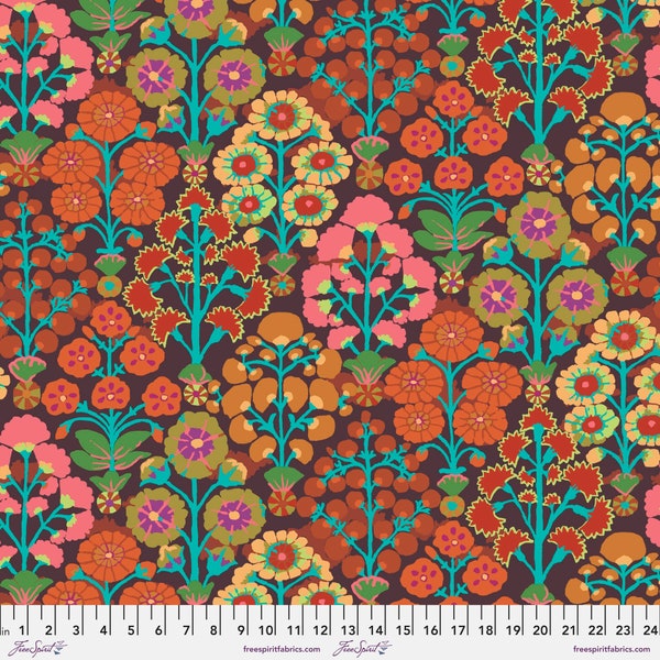 Sprays Brown - 85 and Fabulous - Kaffe Fassett - Freespirit Fabrics 100% Quilters Cotton