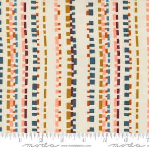 Playful Dash Stripes Eggshell - Folk Lore - Fancy That Design House - Moda - Quilters Cotton