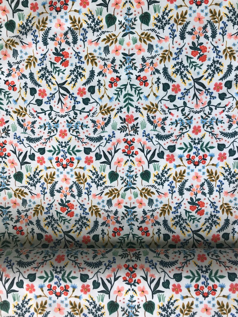 Wildwood Mint METALLIC - Wildwood- Anna Bond Rifle Paper Co - Cotton + Steel - 100% Quilters Cotton RP105-Ml1M image 5
