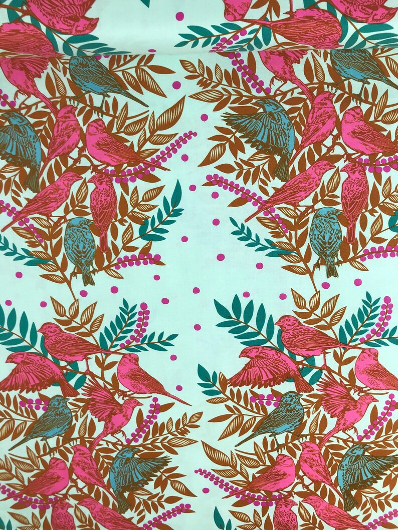 Visitation Seafoam - Bright Eyes - Anna Maria Horner Conservatory - Freespirit Fabric - Quilters Cotton PWAH161 image 4