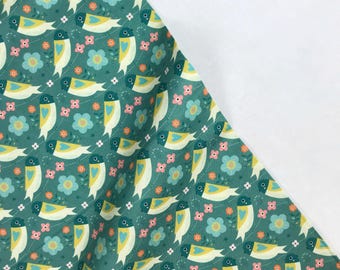 Mirrored Birds - Hedgegrow - Bee Brown - Dashwood Studio - Quilters Cotton - HEDG1840