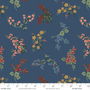 Amelia Sapphire - Gracie - Anna Bond Rifle Paper Co - Baumwolle + Stahl - 100% Quilters Cotton RP1705-SA3