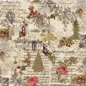 Marche De Noel Collage Multi - 3 Sisters Favorite Collages - 3 Sisters - Moda - Quilters Cotton