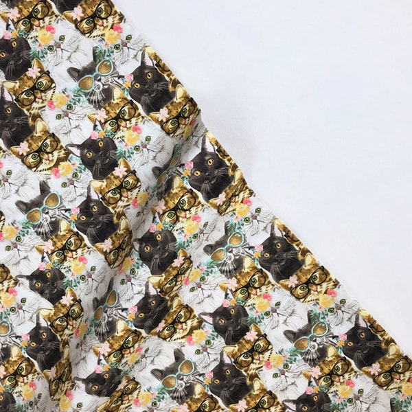 Cat Packed Cats Multi - Everyday is Caturday - 3 Wishes Fabrics - 100% Quilters Cotton