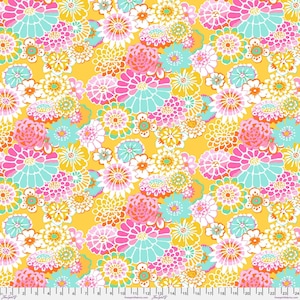 Asian Circles Yellow - August 2023 - Kaffe Fassett Collective - 100% Quilters Cotton