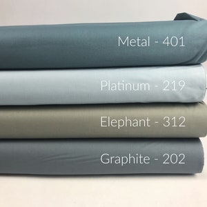 Metal Platinum Elephant Graphite - Bella Solids - Moda - 100% Cotton Quilting Fabric