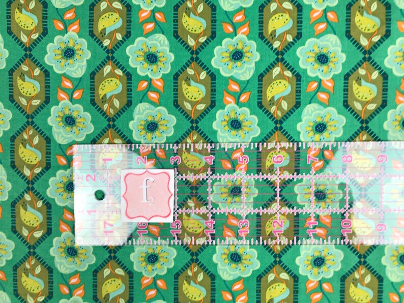 Linked Jade Kindred Sketches Kathy Doughty Figo Fabrics 100% Quilters Cotton 90528-60 image 2