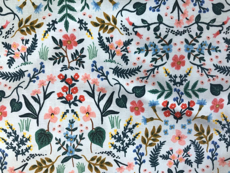 Wildwood Mint METALLIC - Wildwood- Anna Bond Rifle Paper Co - Cotton + Steel - 100% Quilters Cotton RP105-Ml1M image 4