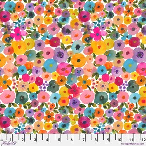 Flower Beauties Bright - Sweet Somethings - Carolyn Gavin for Conservatory Craft - Freespirit Fabric - Quilters Cotton