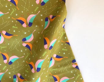 Gemini Moss Green - Astrology - Juliet Meeks - Paintbrush Studio Fabric 100% Quilters Cotton