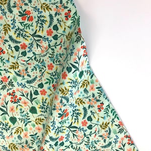 Wildwood Mint METALLIC - Wildwood- Anna Bond Rifle Paper Co - Cotton + Steel - 100% Quilters Cotton RP105-Ml1M image 1