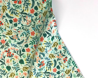 Wildwood Mint METALLIC - Wildwood- Anna Bond Rifle Paper Co - Cotton + Steel - 100% Quilters Cotton RP105-Ml1M