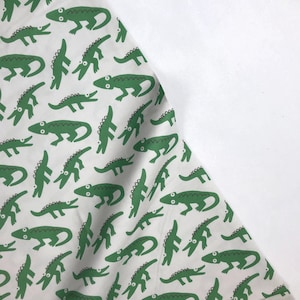 Alligator Green - Animal Kingdom -  Jessica Nielsen - Paintbrush Studio Fabric 100% Quilters Cotton -  120-2021543