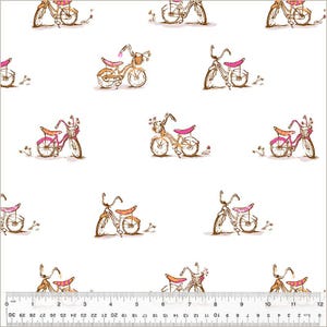 Dream Bike White - Studio Edit - Heather Ross - Windham Fabrics - Quilters Cotton 54327D-3