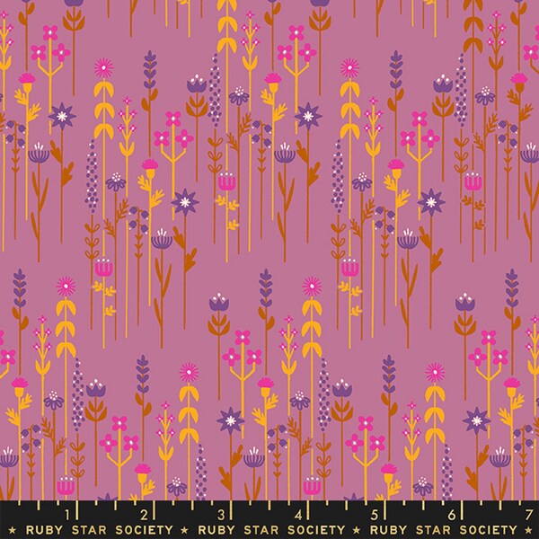 Gardening Lupine - Linear - Rashida Coleman Hale - Ruby Star Society Fabric - Moda 100% Quilters Cotton