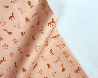 Wild West Icons Peach - Desert Horses - Carrie Shryock - Paintbrush Studio Fabric 100% Quilters Cotton -  120-2021395