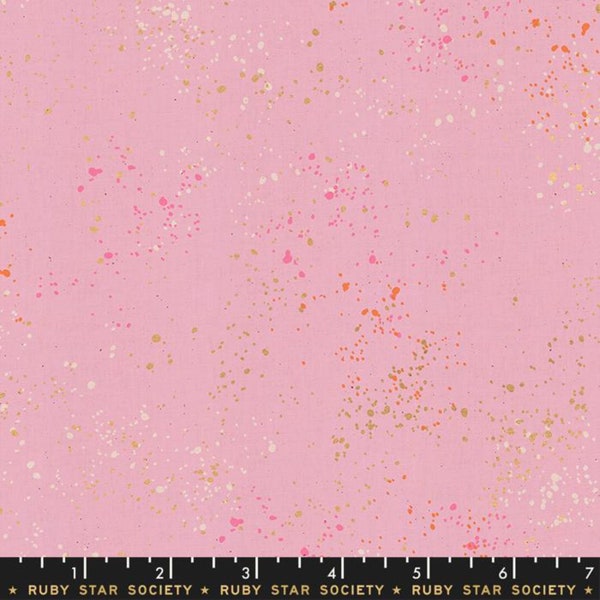 Speckled Peony Gold METALLIC  - Rashida Coleman Hale - Ruby Star Society Fabric - Moda 100% Quilters Cotton - RS5027-67M