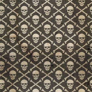 Crossbones Black - Monochrome - Tim Holtz - 100% Quilters Cotton