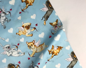 Puppy Love Himmelblau - Nicole's Prints - Von Alexander Henry - 100% Quilters Baumwolle - 8851DR