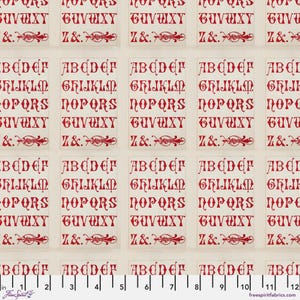Rood typografierood - Paletrood - Tim Holtz - 100% quilters katoen