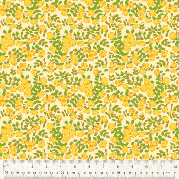 Apples Yellow - Forestburgh - Heather Ross - Windham Fabrics - Quilters Cotton 53849-17